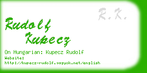 rudolf kupecz business card